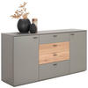 SIDEBOARD Grau, Eichefarben  172/83/43 cm  - Eichefarben/Schwarz, Design, Holzwerkstoff/Metall (172/83/43cm) - Stylife