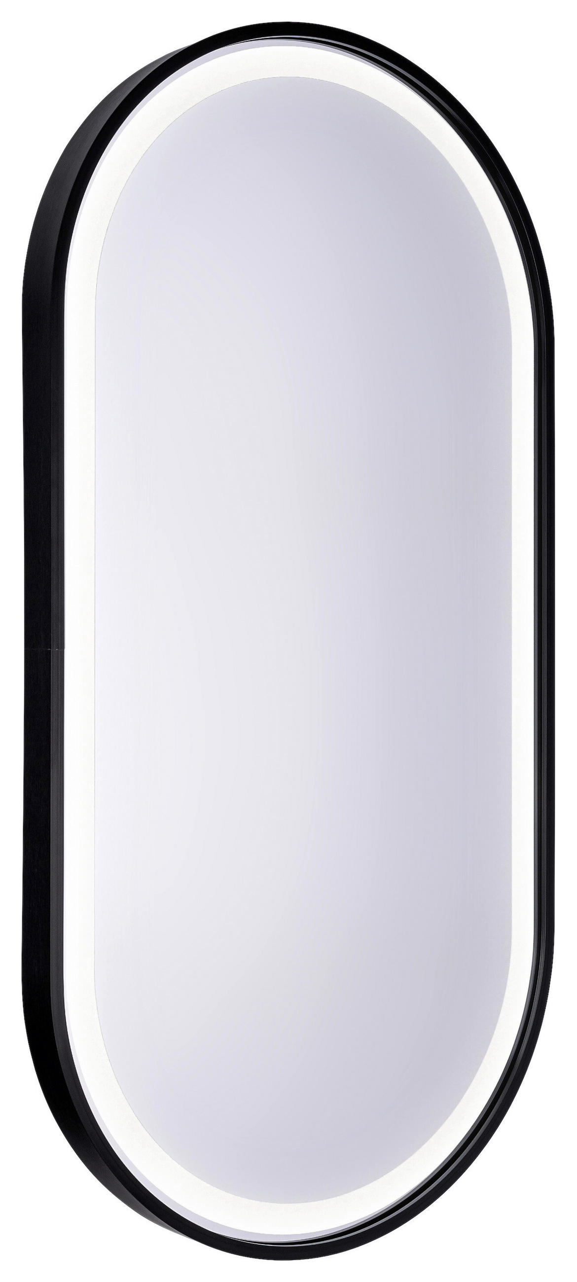 BADEZIMMERSPIEGEL 40/80/4 cm  - Schwarz, MODERN, Glas/Metall (40/80/4cm) - MID.YOU