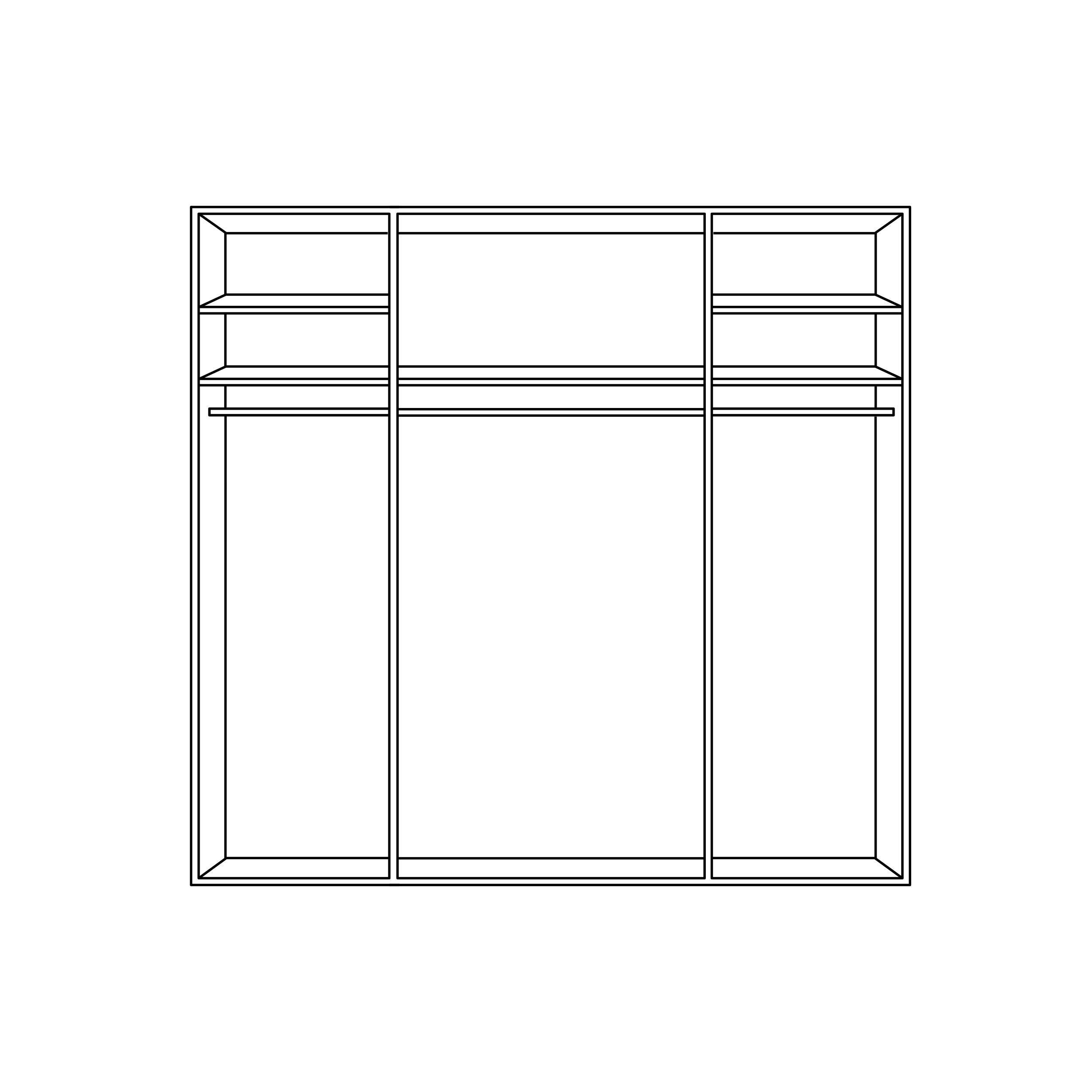 DREHTÜRENSCHRANK 4-türig Grau, Eichefarben  - Eichefarben/Alufarben, Trend, Glas/Holzwerkstoff (201/223/60cm) - Stylife