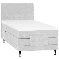 BOXSPRINGBETT 100/200 cm  Silberfarben  - Silberfarben/Schwarz, Konventionell, Holzwerkstoff/Textil (100/200cm) - Welnova