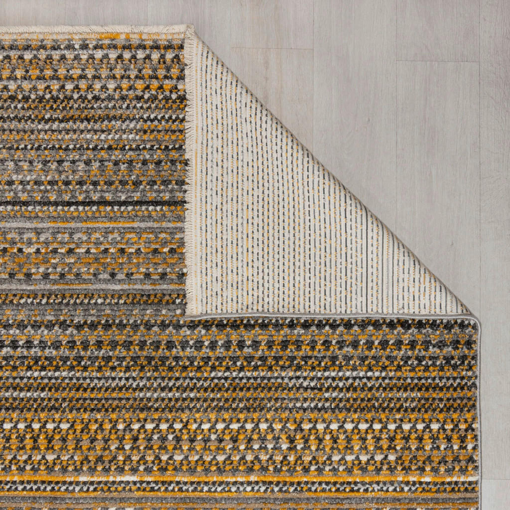Thumbnail - Xora Flachwebeteppich Santiago, Gelb, Textil, Streifen, rechteckig, 160x230 cm, für Fußbodenheizung geeignet, in verschi...