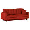 BÄDDSOFFA i flatväv röd  - röd/naturfärgad, Klassisk, textil (225/70/98cm) - Livetastic