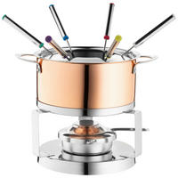 FONDUESET  - Silberfarben/Kupferfarben, Trend, Metall (23/17/17cm) - Mäser