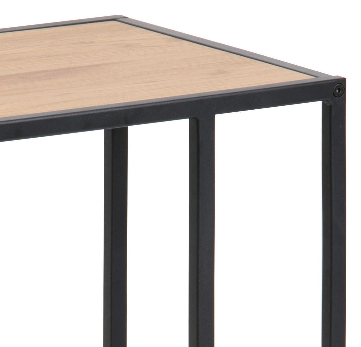 ODKLÁDACÍ STOLEK, černá, barvy dubu - černá/barvy dubu, Trend, kov/kompozitní dřevo (43/35/63cm) - Carryhome