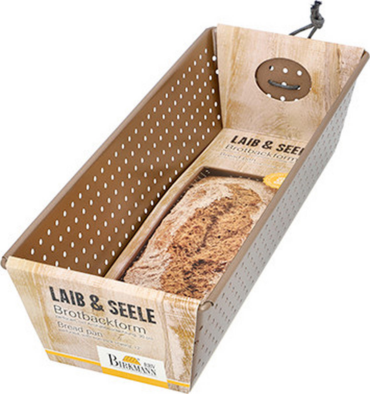 BROTBACKFORM  - Goldfarben, Design, Metall (31/7,5/11,5cm) - Birkmann