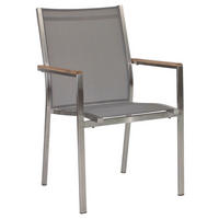 STAPELSESSEL Edelstahl Grau, Silberfarben  - Silberfarben/Grau, Design, Holz/Textil (57/92/61cm) - Stern