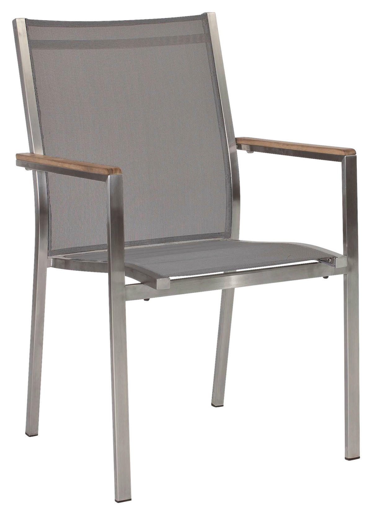 STAPELSESSEL Edelstahl Grau, Silberfarben  - Silberfarben/Grau, Design, Holz/Textil (57/92/61cm) - Stern