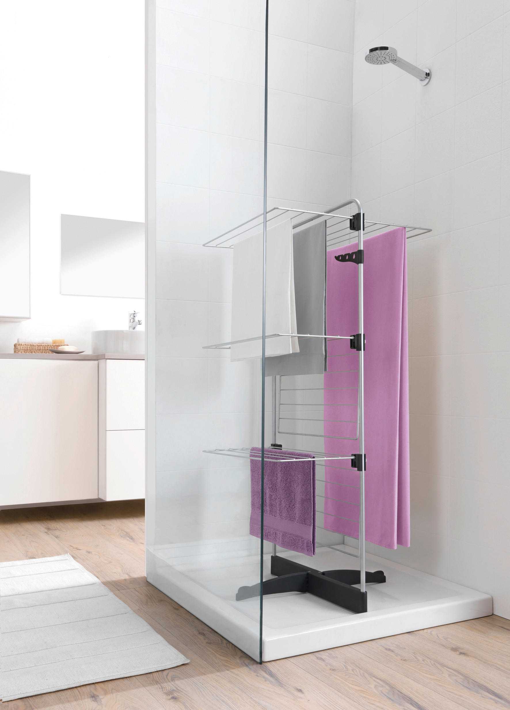 TURMWÄSCHETROCKNER Thunder  - Silberfarben, Basics, Kunststoff/Metall (58/123/54cm) - Metaltex