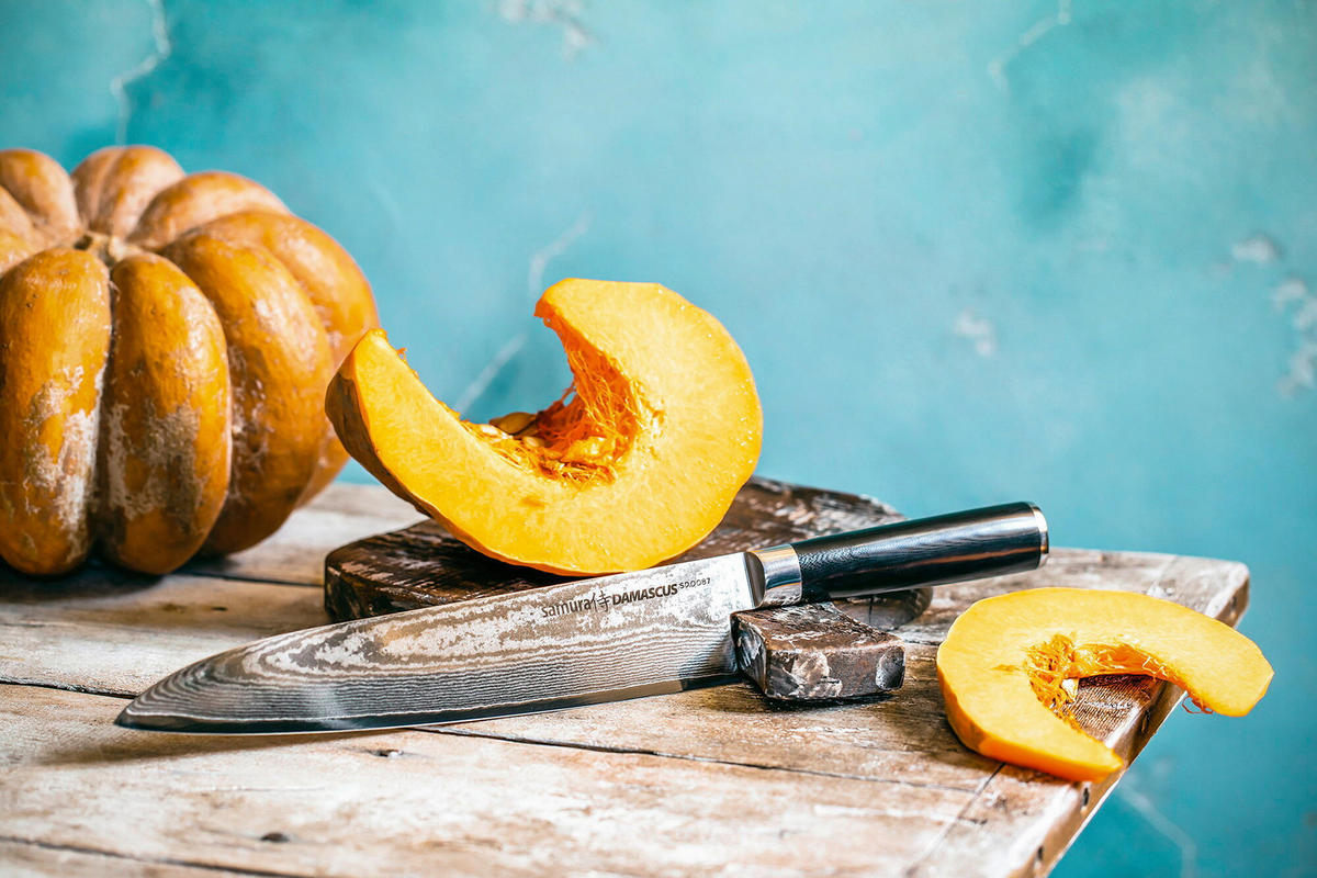 KUHARSKI NOŽ  Damascus  37,8/5,2/2,5 cm          ogljikovo jeklo - Basics, kovina/umetna masa (37,8/5,2/2,5cm) - Samura