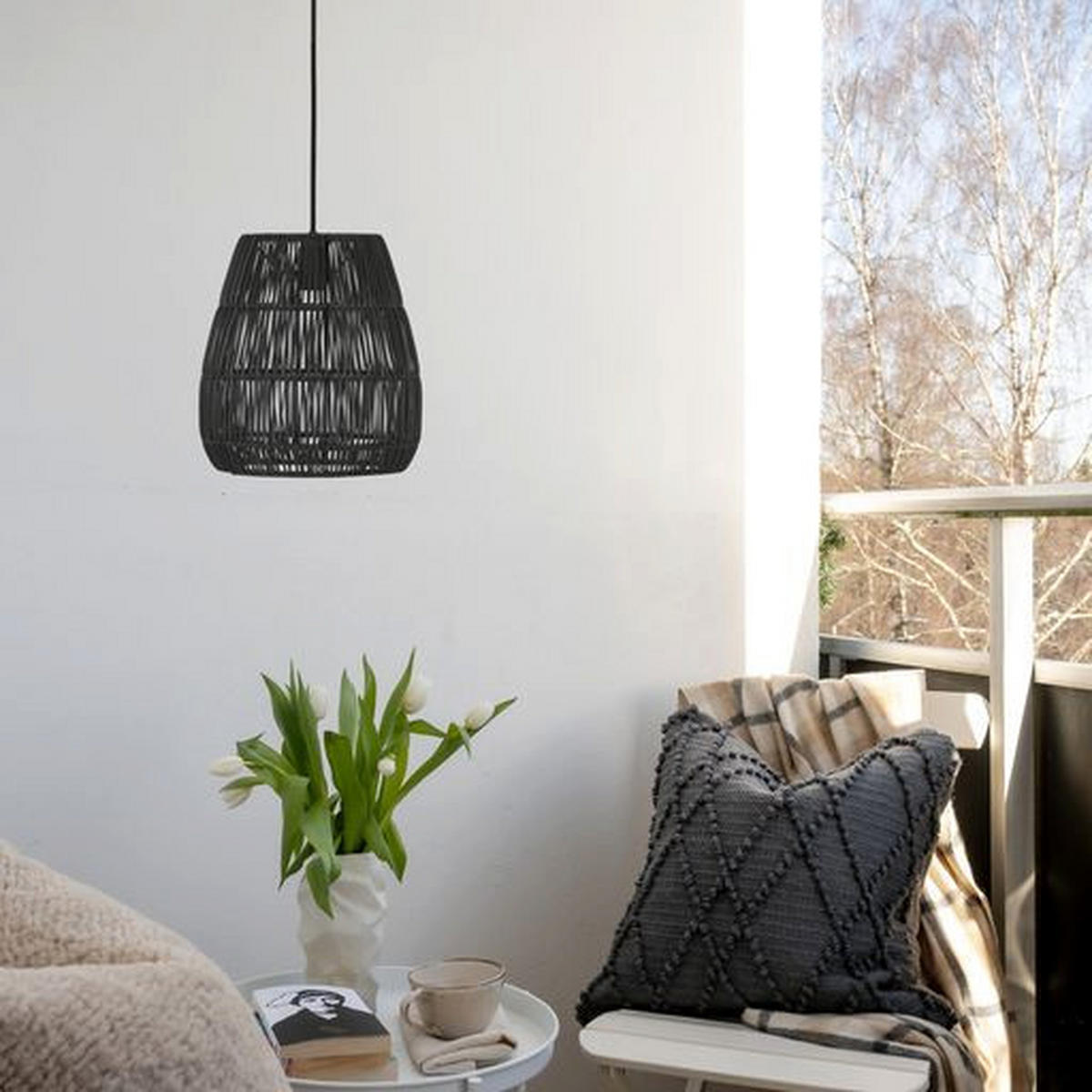 HÄNGLAMPA UTOMHUS PR Home Saigon 28/30 cm  - svart, Basics, plast (28/30cm)