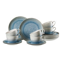 KAFFEESERVICE Blau, Creme Oslo 18-teilig  - Blau/Creme, KONVENTIONELL, Keramik (29/21,5/24cm) - Ritzenhoff Breker