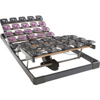TELLERLATTENROST PREMIUM FLEX 4000 100/190 cm Kopfteil, Fußteil verstellbar, Buche  - Schieferfarben, Basics, Holz (100/190cm) - Tempur