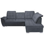 ECKSOFA Anthrazit Chenille  - Chromfarben/Anthrazit, KONVENTIONELL, Kunststoff/Textil (260/205cm) - Carryhome