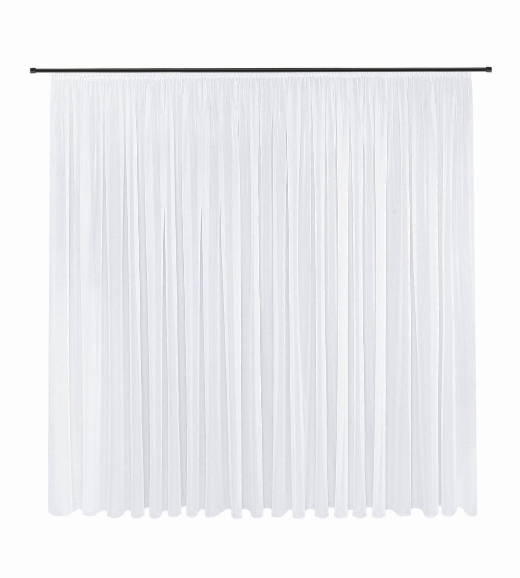 FERTIGSTORE  transparent  600/245 cm   - Weiß, Basics, Textil (600/245cm)