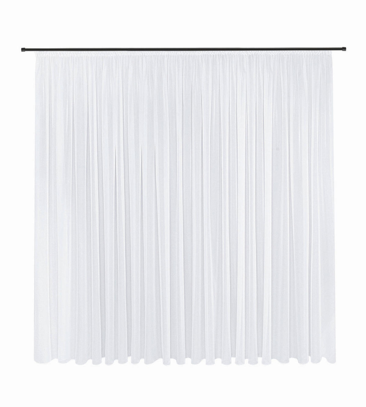 FERTIGSTORE  transparent  600/245 cm   - Weiß, Basics, Textil (600/245cm)