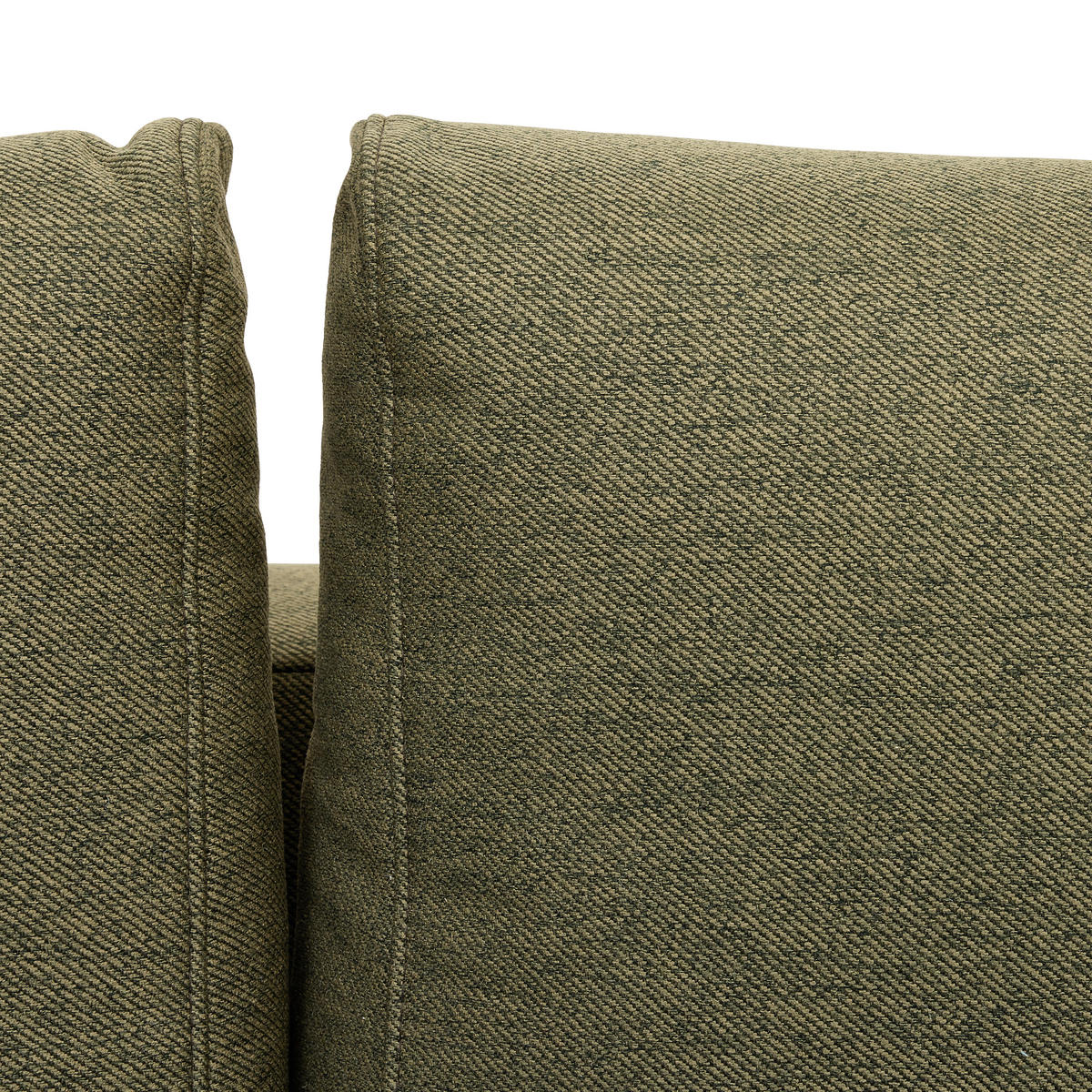 ECKSOFA in Flachgewebe Olivgrün  - Eiche Wotan/Olivgrün, Konventionell, Holz/Textil (255/157cm) - Carryhome