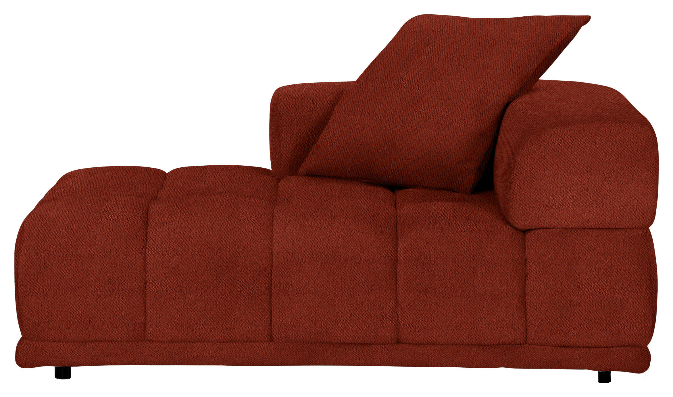SOFAELEMENT in Flachgewebe Rostfarben  - Rostfarben/Schwarz, KONVENTIONELL, Kunststoff/Textil (125/66/155cm) - Carryhome