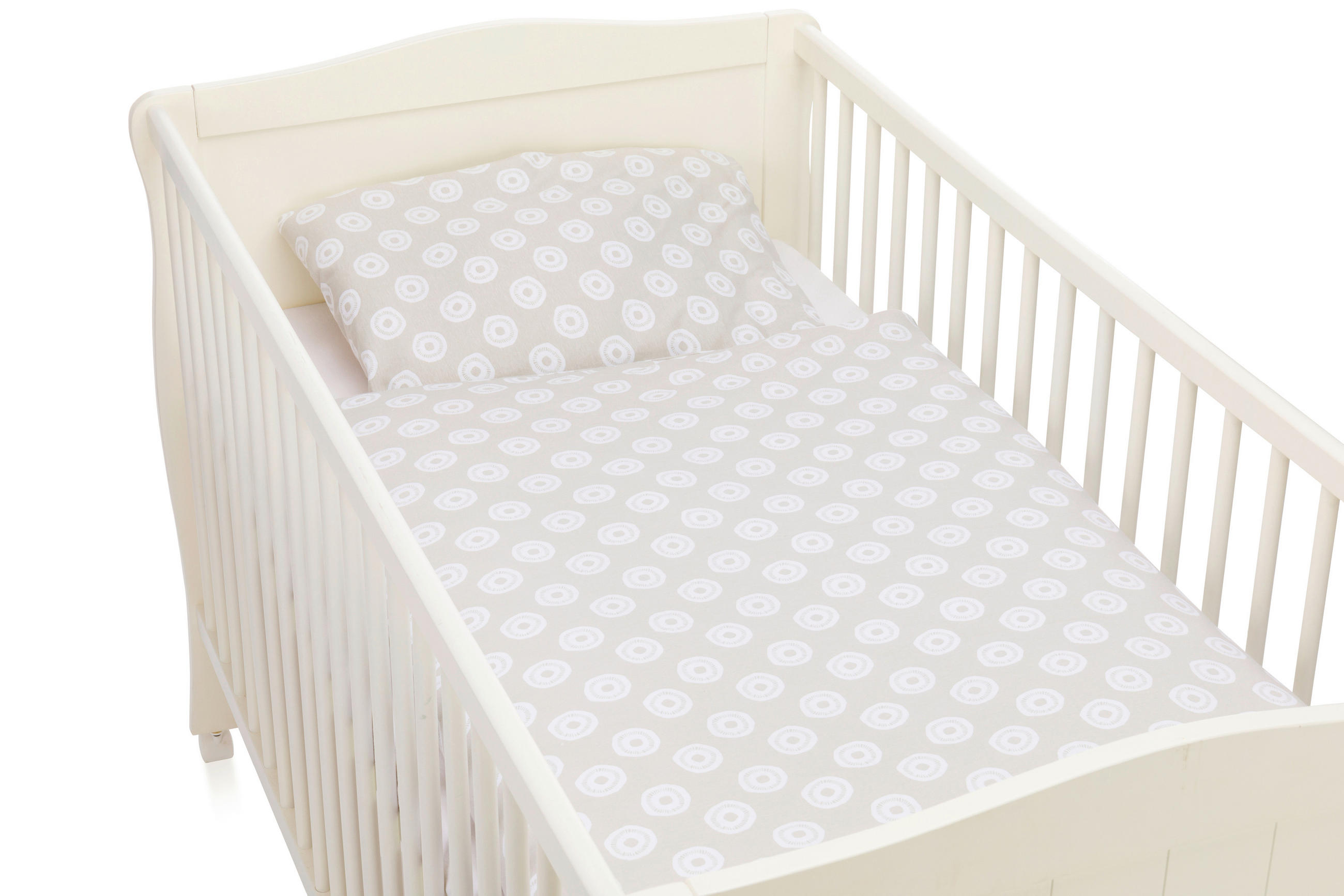 BABYBETTWÄSCHE 135/100 cm  - Weiß/Grau, Basics, Textil (135/100cm) - Fillikid