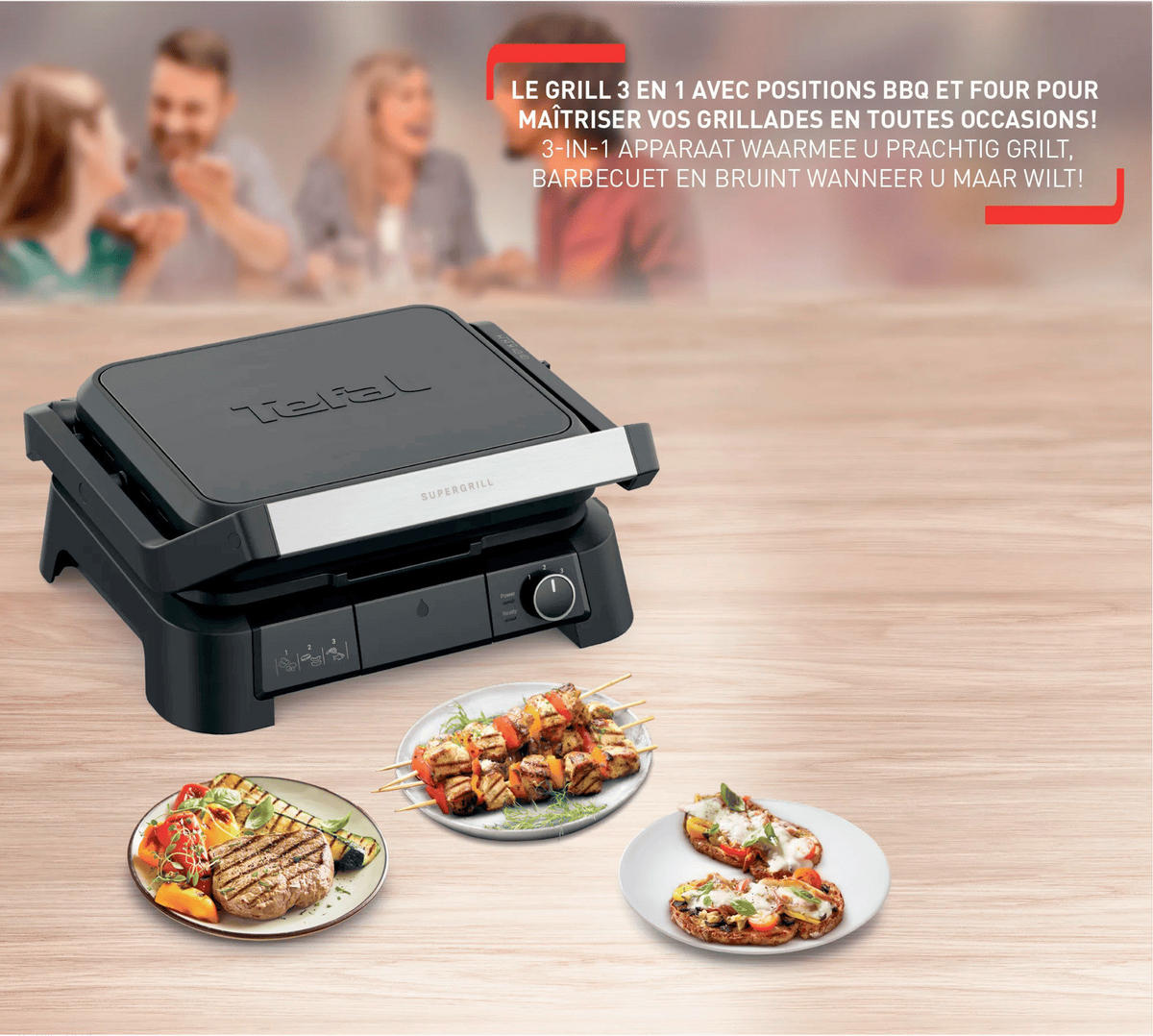 KONTAKTGRILL  - Schwarz, Basics, Kunststoff/Metall - Tefal