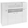 HIGHBOARD  in 153,5/122,1/43,8 cm  - Dunkelgrau/Weiß, Design, Glas/Holzwerkstoff (153,5/122,1/43,8cm) - SetOne by Musterring
