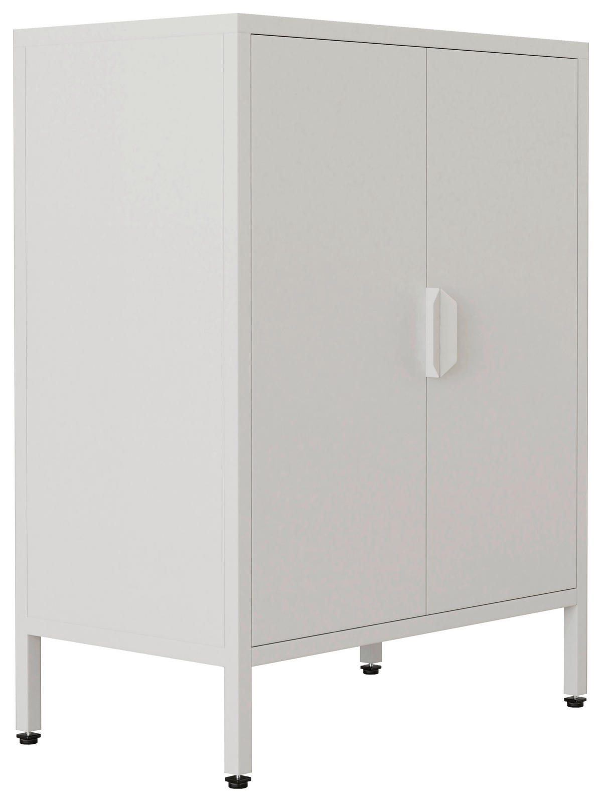 KOMMODE Flokas  in 60/80/35 cm  - Weiß, Design, Metall (60/80/35cm) - MID.YOU