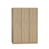 DREHTÜRENSCHRANK 136/197/54 cm 3-türig  - Silberfarben/Sonoma Eiche, Basics, Holzwerkstoff/Kunststoff (136/197/54cm) - Boxxx