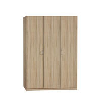 DREHTÜRENSCHRANK 136/197/54 cm 3-türig  - Silberfarben/Sonoma Eiche, Basics, Holzwerkstoff/Kunststoff (136/197/54cm) - Boxxx
