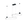 LED-HÄNGELEUCHTE 139/12/150 cm    - Schwarz/Alufarben, Design, Metall (139/12/150cm) - Trio Leuchten