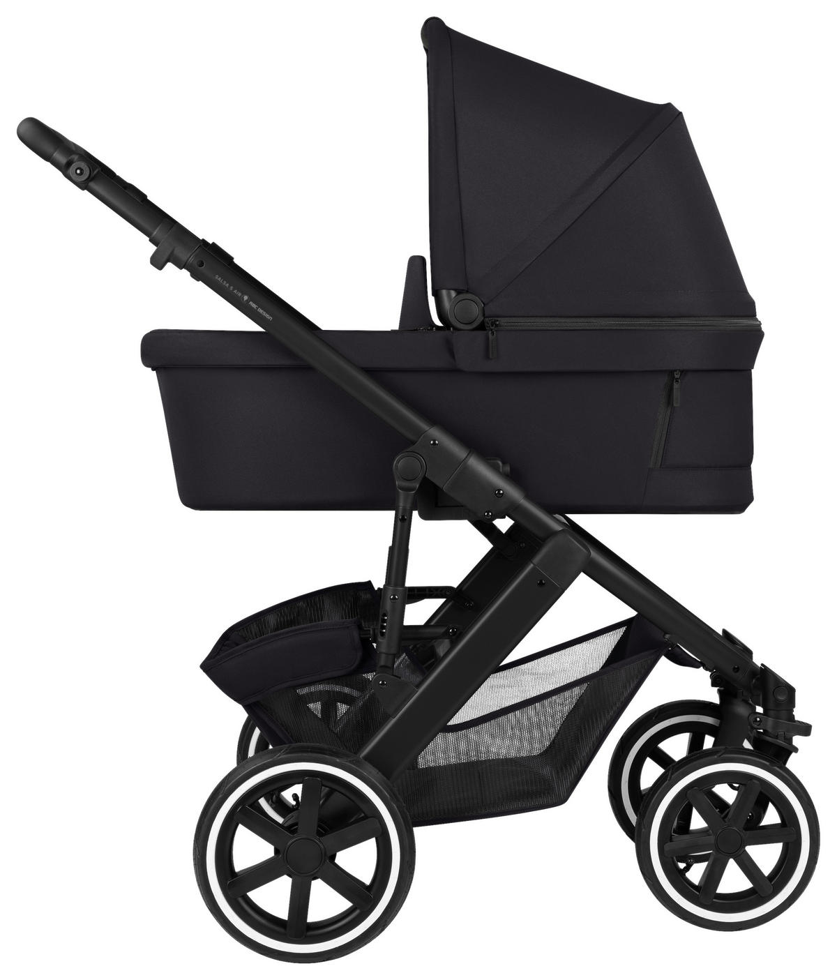 KINDERWAGENSET Salsa 5 Air  - Schwarz, Basics, Textil/Metall (63/118/95,5cm) - ABC Design