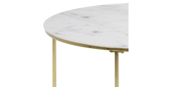 COUCHTISCH Milchglas 80/80/45 cm rund Goldfarben - Goldfarben, Trend, Glas/Metall (80/80/45cm) - Carryhome