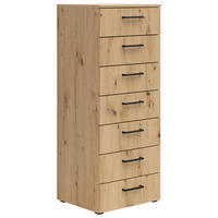 KOMODA, dub artisan, 45/115/40 cm - čierna/antracitová, Modern, kompozitné drevo/plast (45/115/40cm) - Carryhome