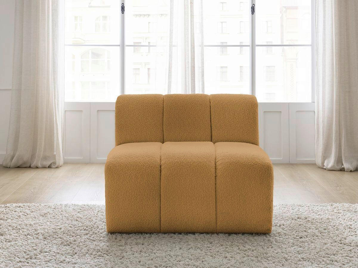 SOFAELEMENT ANNECY Bouclé Gelb  - Gelb/Schwarz, MODERN, Kunststoff/Textil (91/72/91cm)