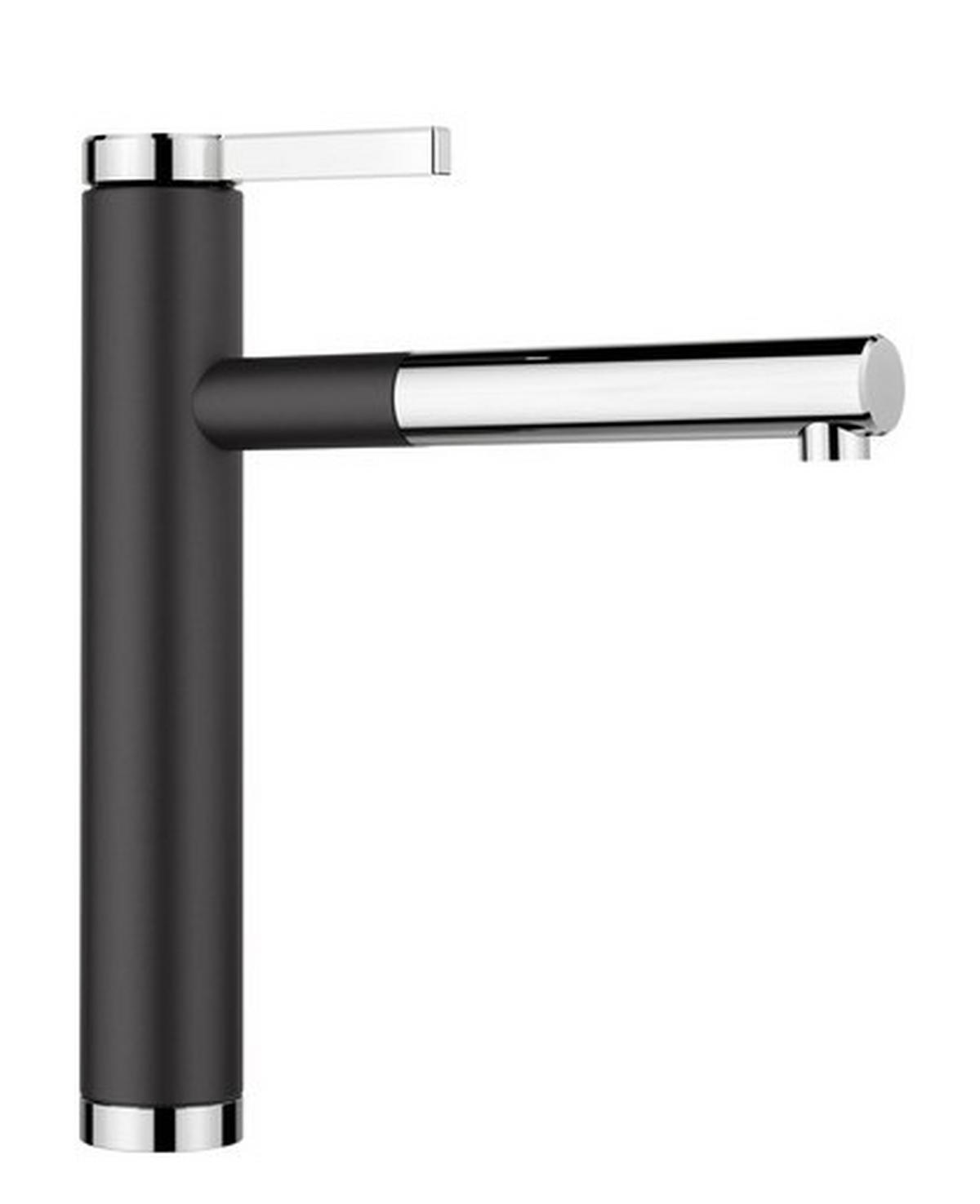 KÜCHENARMATUR 526171  - Chromfarben/Schwarz, Basics, Stein/Metall (4,6/28/24,8cm) - Blanco