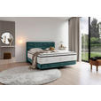 BOXSPRINGBETT 160/200 cm,  in Türkis, Matratze, Topper, H3 + H3 = fest  - Türkis/Schwarz, KONVENTIONELL, Holz/Textil (160/200cm) - Esposa