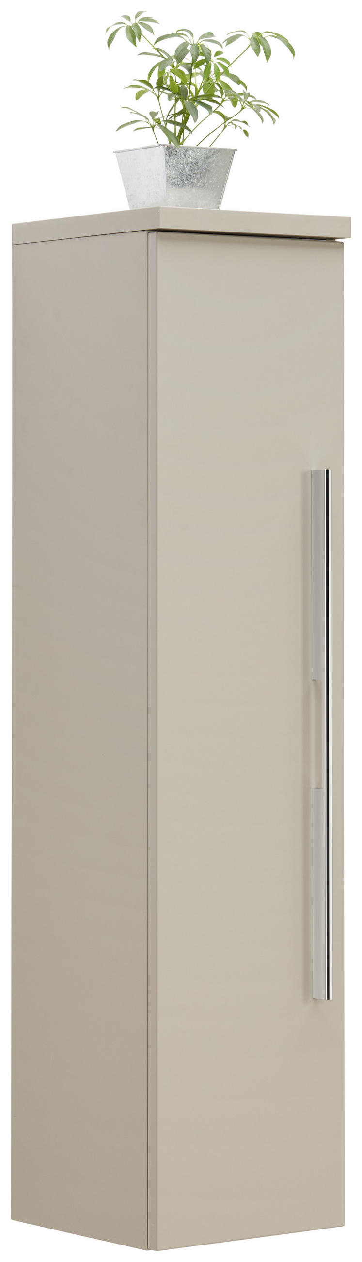 SREDNJE VISOKA OMARA 30/130,8/30 cm  - barve kroma/siva, Design, kovina/steklo (30/130,8/30cm) - Novel
