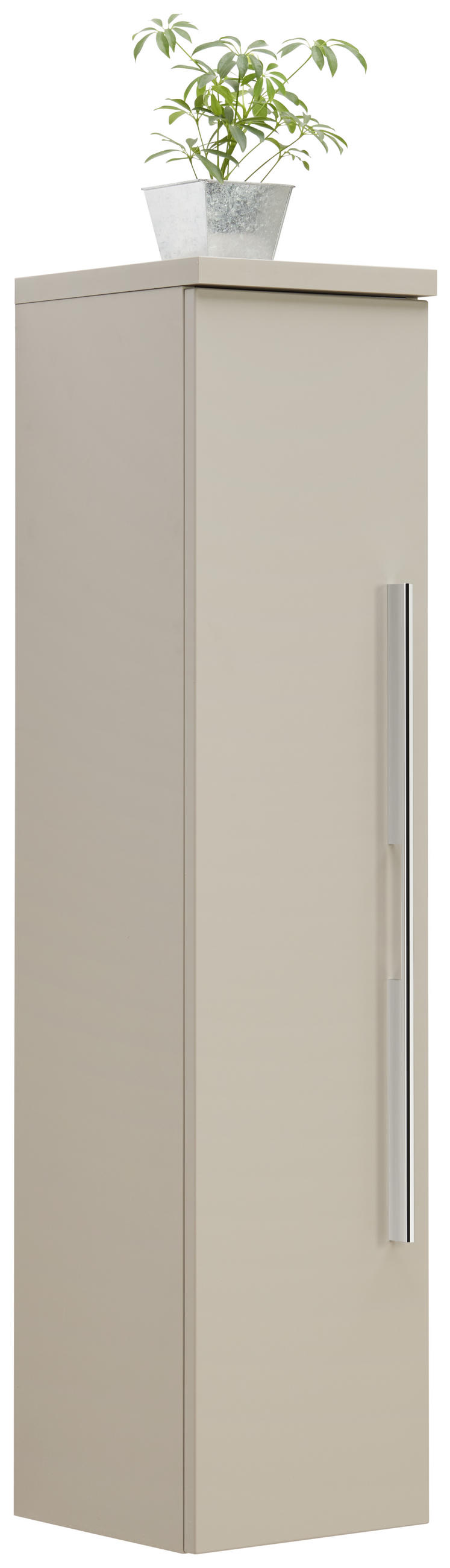 SREDNJE VISOKA OMARA 30/130,8/30 cm  - barve kroma/siva, Design, kovina/steklo (30/130,8/30cm) - Novel