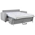 SCHLAFSOFA Mikrofaser Hellgrau - Dunkelgrau/Hellgrau, KONVENTIONELL, Kunststoff/Textil (186/101/101cm) - Carryhome