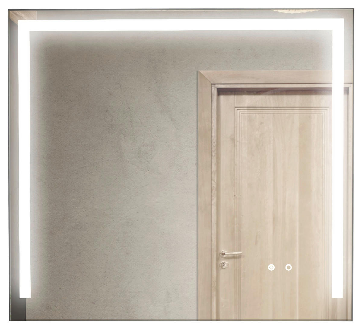 BADEZIMMERSPIEGEL 80/72/2,6 cm  - Alufarben, MODERN, Glas/Metall (80/72/2,6cm) - Celina Home