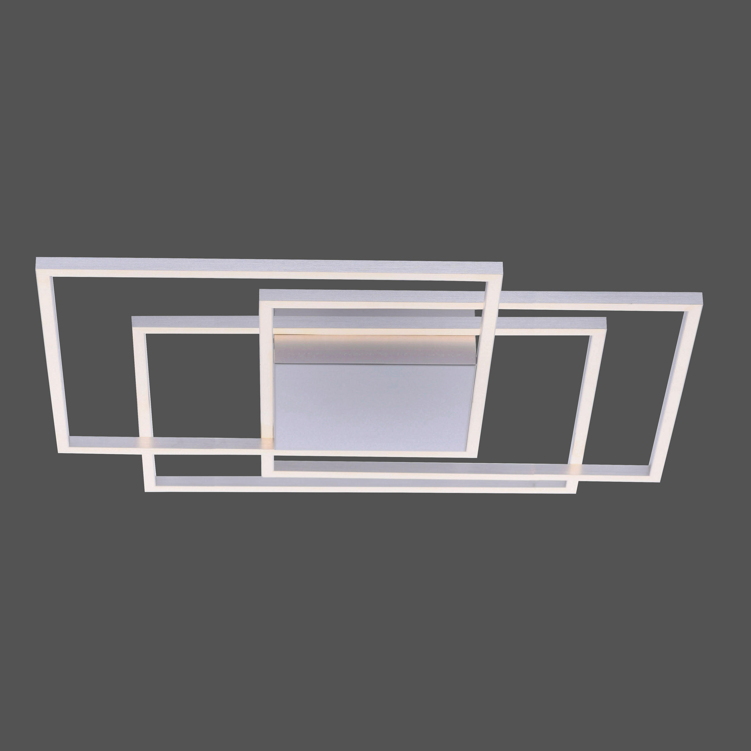 LED-DECKENLEUCHTE 75/75/7 cm   - Silberfarben, Design, Kunststoff/Metall (75/75/7cm) - Paul Neuhaus