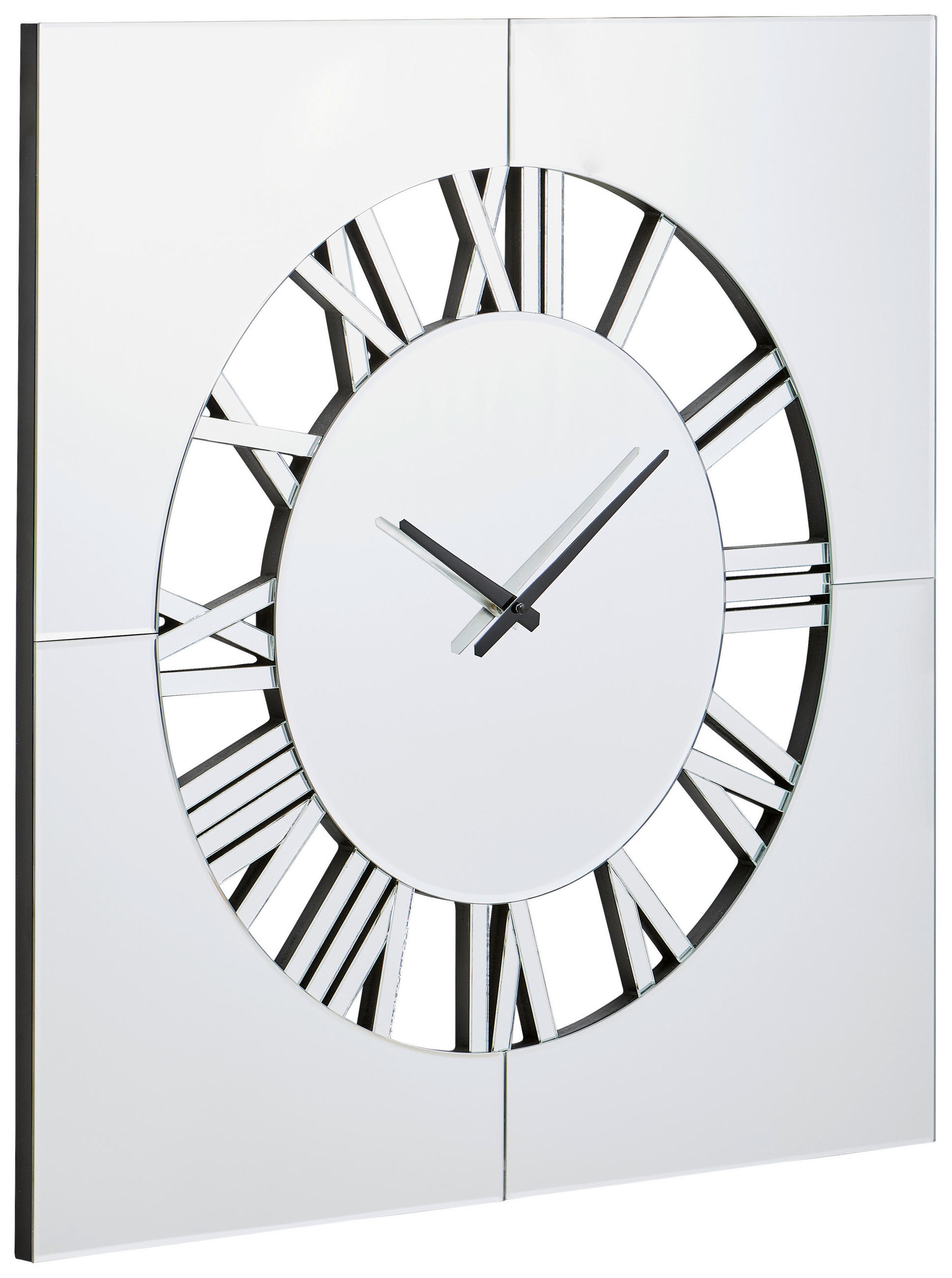 WANDUHR  Klar  - Klar, Design, Glas/Holzwerkstoff (80/80/2,4cm) - MID.YOU