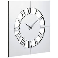 WANDUHR Klar 80/80/2,4 cm  - Klar, Design, Glas/Holzwerkstoff (80/80/2,4cm) - MID.YOU