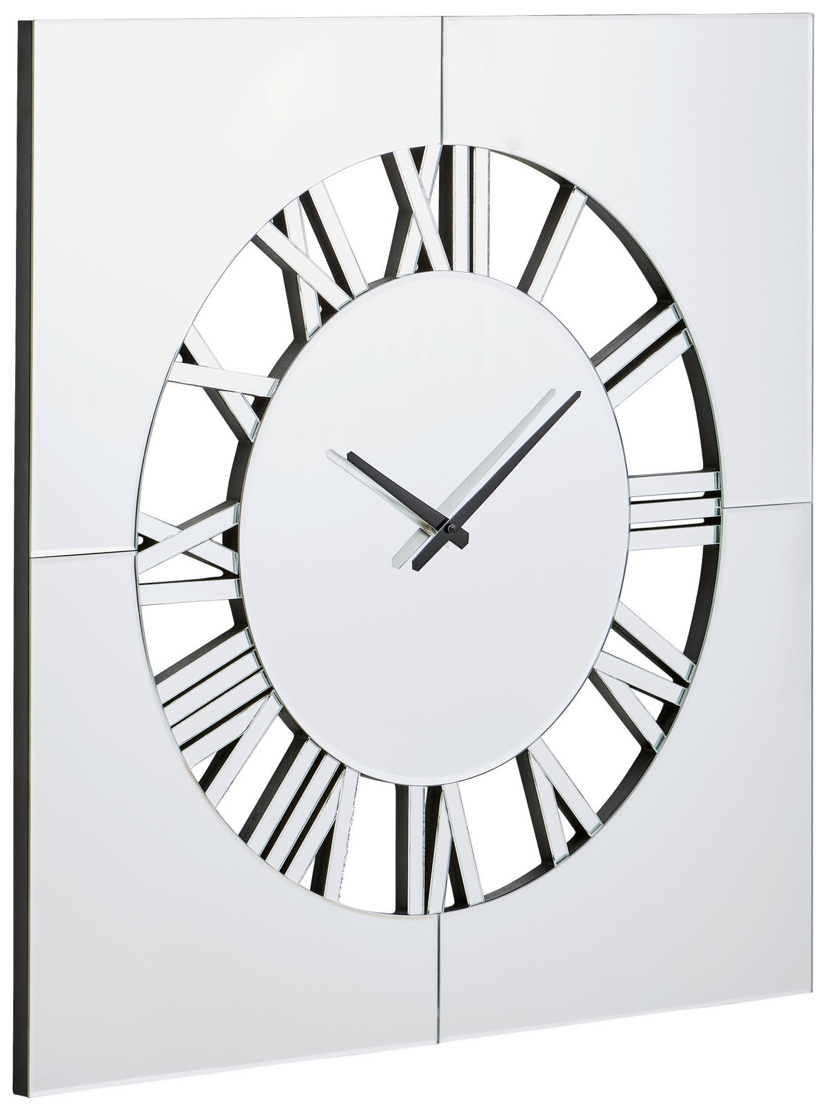 WANDUHR Klar 80/80/2,4 cm  - Klar, Design, Glas/Holzwerkstoff (80/80/2,4cm) - MID.YOU