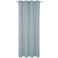 ZÁVĚS S OČKY, neprůsvitné, 140/245 cm - tyrkysová, Konvenční, textil (140/245cm) - Esposa