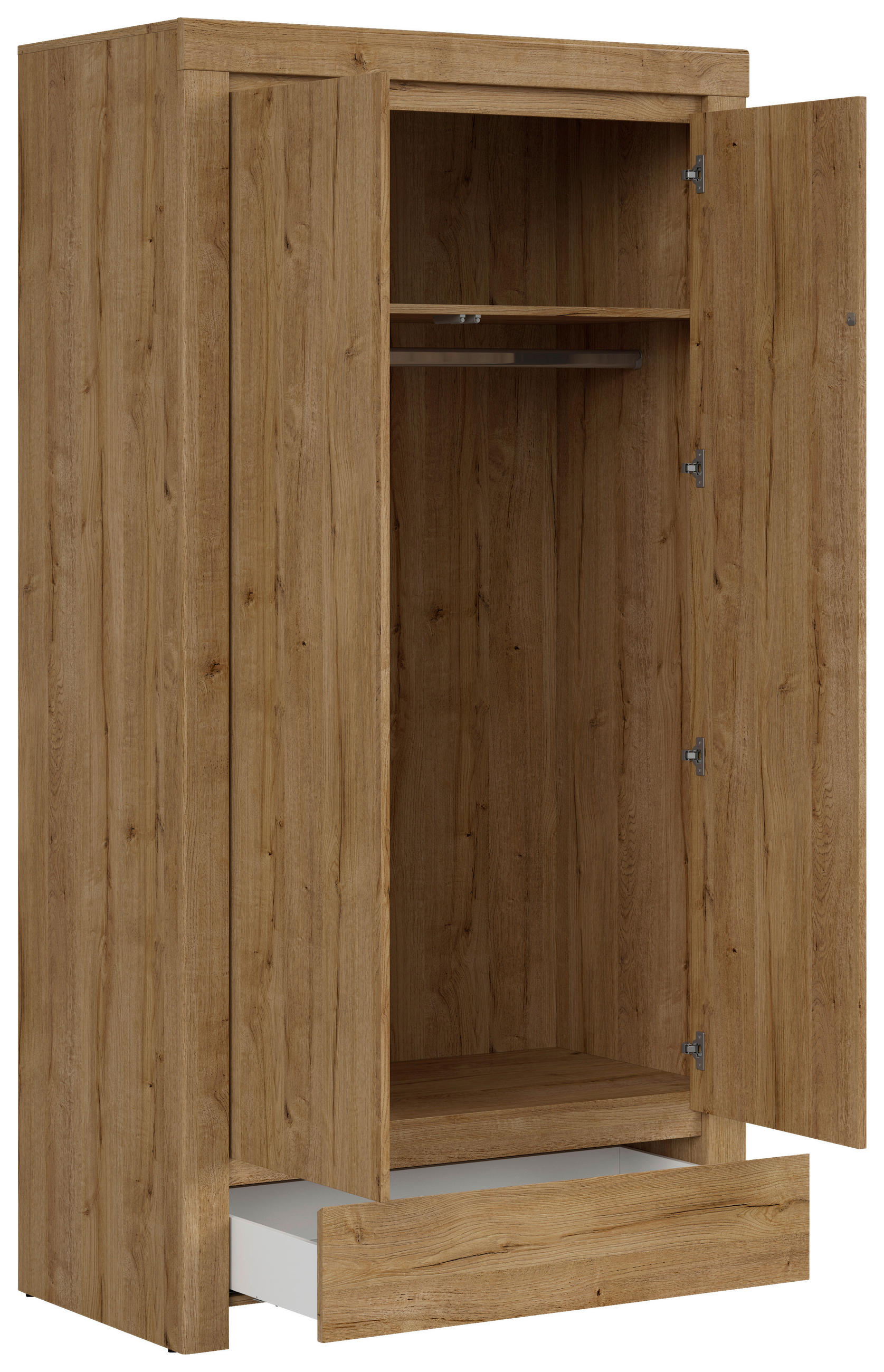 DREHTÜRENSCHRANK 106/203,5/56,5 cm 2-türig Eichefarben  - Eichefarben, MODERN, Holzwerkstoff (106/203,5/56,5cm) - MID.YOU