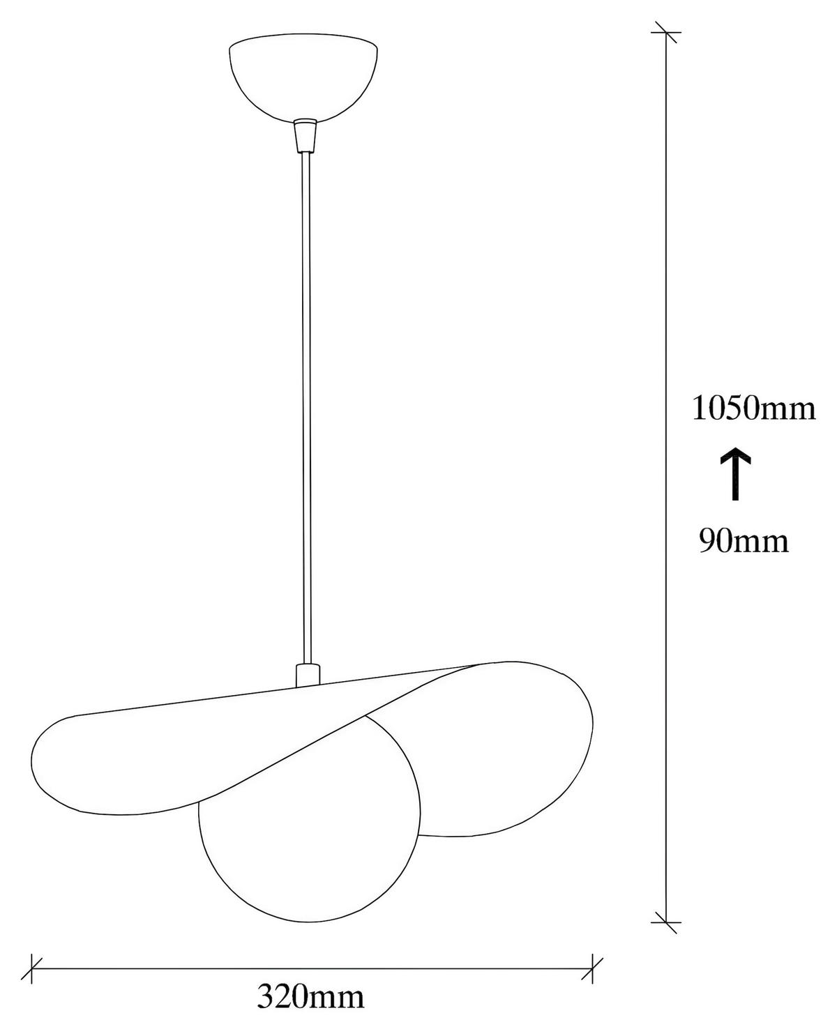 HÄNGELEUCHTE 32/105/38 cm   - Schwarz, Design, Metall (32/105/38cm) - P & B