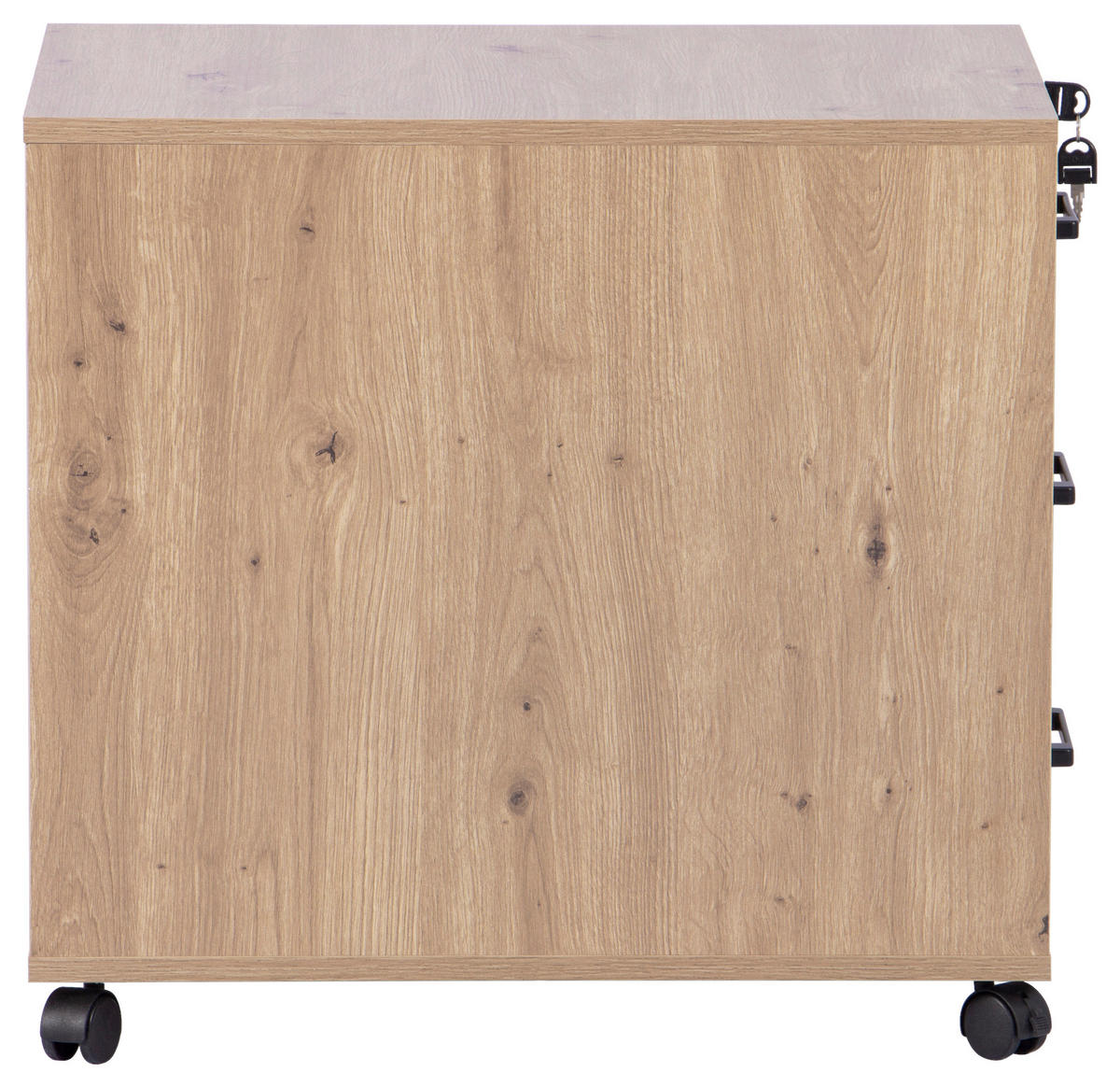 ROLLCONTAINER 43/56/60 cm  - Schwarz/Eiche Artisan, MODERN, Holzwerkstoff/Kunststoff (43/56/60cm) - Livetastic