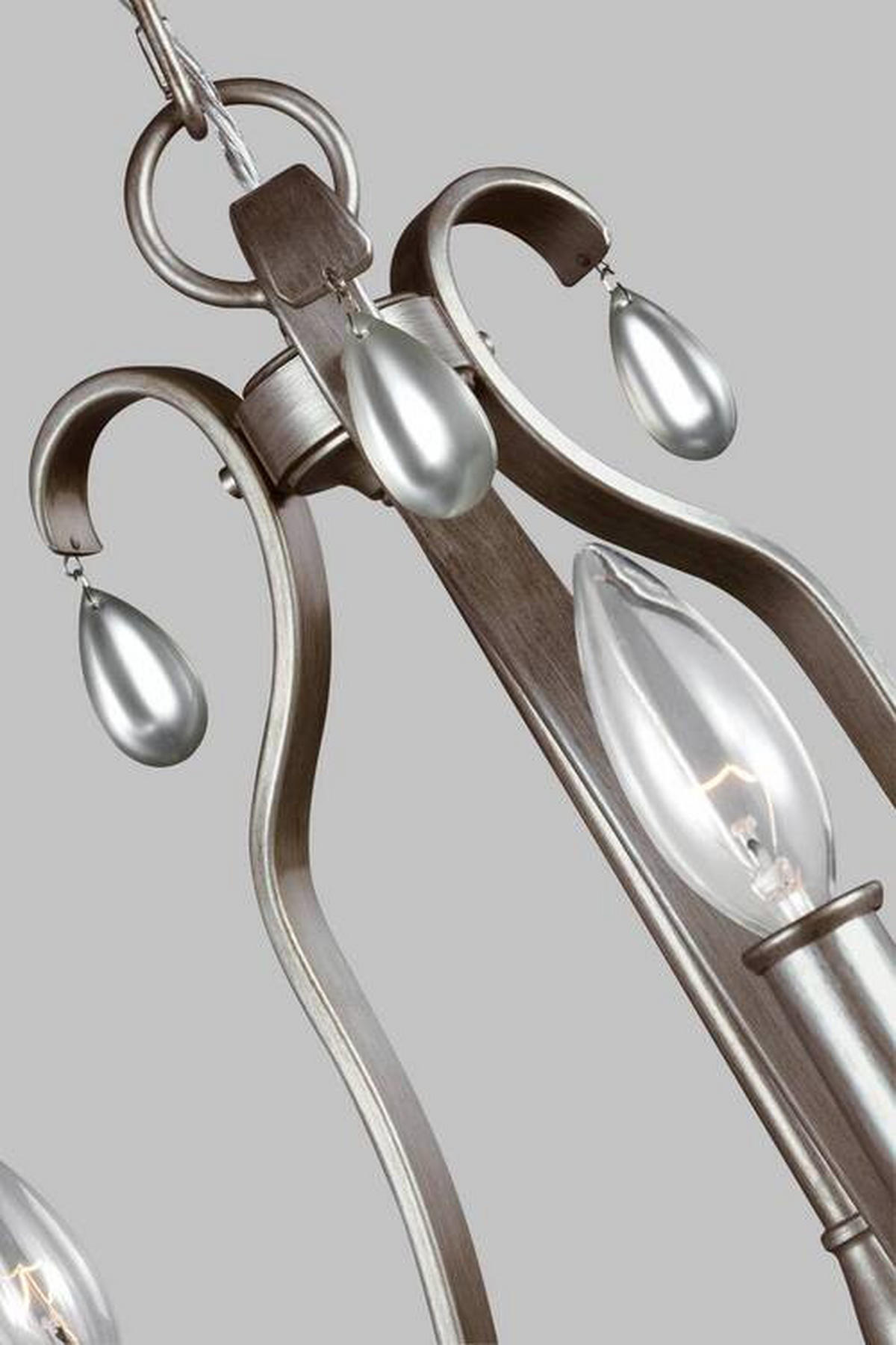 KRONLEUCHTER 45.3/72.7 cm    - Silberfarben, Konventionell, Metall (45.3/72.7cm) - Elstead Lighting