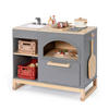 KINDERKÜCHE - Dunkelgrau/Naturfarben, Basics, Holz (70/39/62cm) - MUSTERKIND