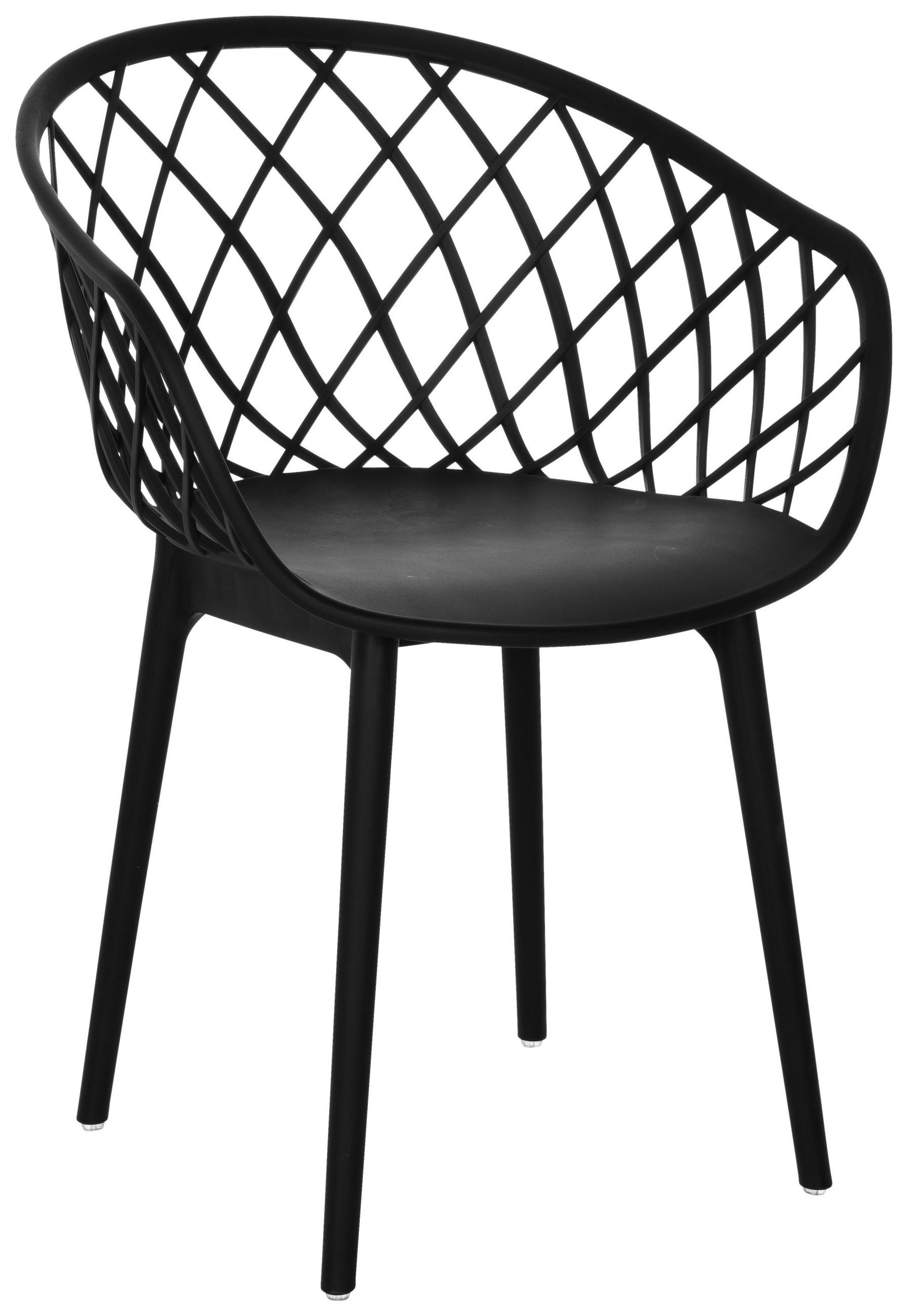 BESÖKSSTOL  i svart  - svart, Basics, plast (57/76/53cm) - MID.YOU