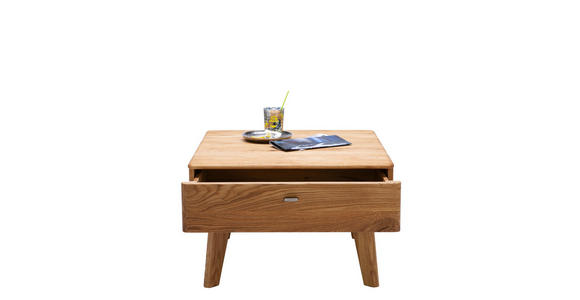 COUCHTISCH in Holz 70/70/45 cm - Champagner/Eichefarben, KONVENTIONELL, Holz/Metall (70/70/45cm) - Voleo